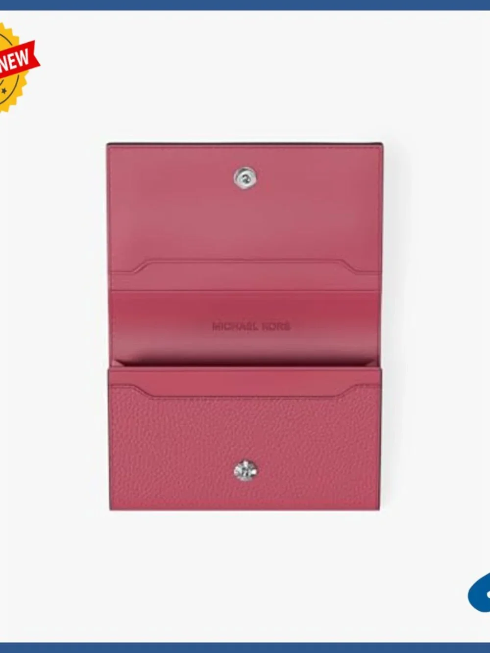 Genuine Leather Business Card Wallet with Multiple Slip Pockets